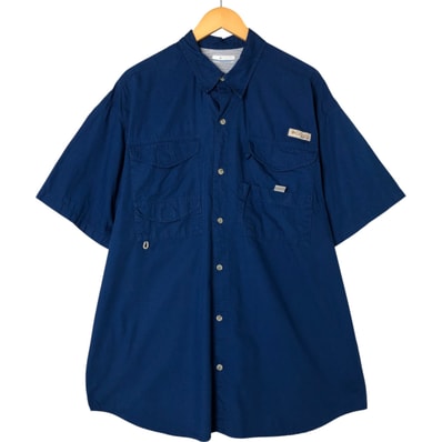 古着 コロンビア Columbia PFG 隠しボタンダウン 半袖 フィッシングシャツ メンズL相当/eaa557798