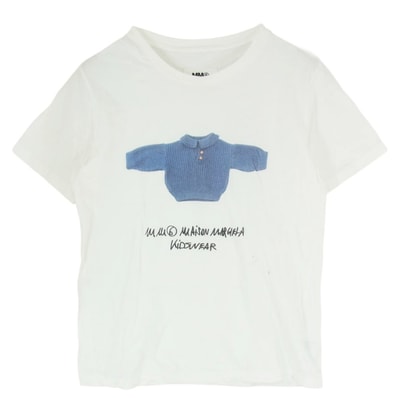 MAISON MARGIELA メゾンマルジェラ Tシャツ S52GC0103 S21058 MM6 KIDS WEAR PRINTED TEE キッズウェア プリント 半袖 Tシャツ TEE ホワイト系 S【中古】