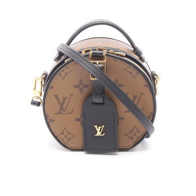 ルイ・ヴィトン LOUIS VUITTON ミニ ボワット シャポー ハンドバッグ バッグ PVCコーティングキャンバス レザー モノグラム・リバース レディース ブラウン系 / ブラック系 M68276 【中古】