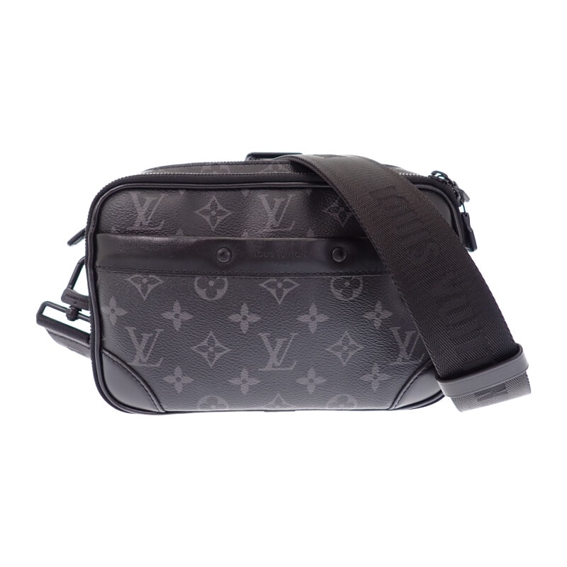 ルイヴィトン LOUIS VUITTON アルファ・メッセンジャー M46955 ショルダーバッグ モノグラムエクリプス ブラック ブラック金具 メンズ【中古】【Aランク】