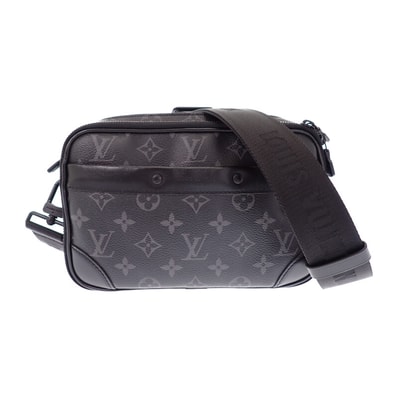 ルイヴィトン LOUIS VUITTON アルファ・メッセンジャー M46955 ショルダーバッグ モノグラムエクリプス ブラック ブラック金具 メンズ【中古】【Aランク】