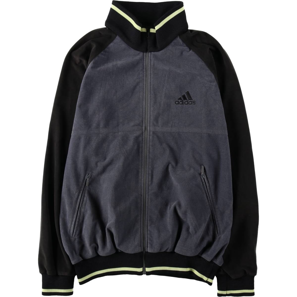 古着 90~00年代 アディダス adidas バックロゴ ベロアジャージ トラックジャケット メンズM相当/eaa631783