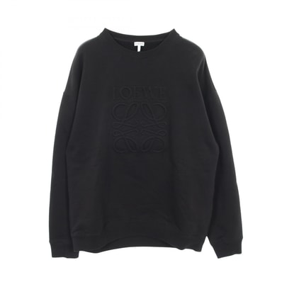 ロエベ LOEWE アナグラム スウェット 衣料品 トップス コットン メンズ ブラック系 【中古】