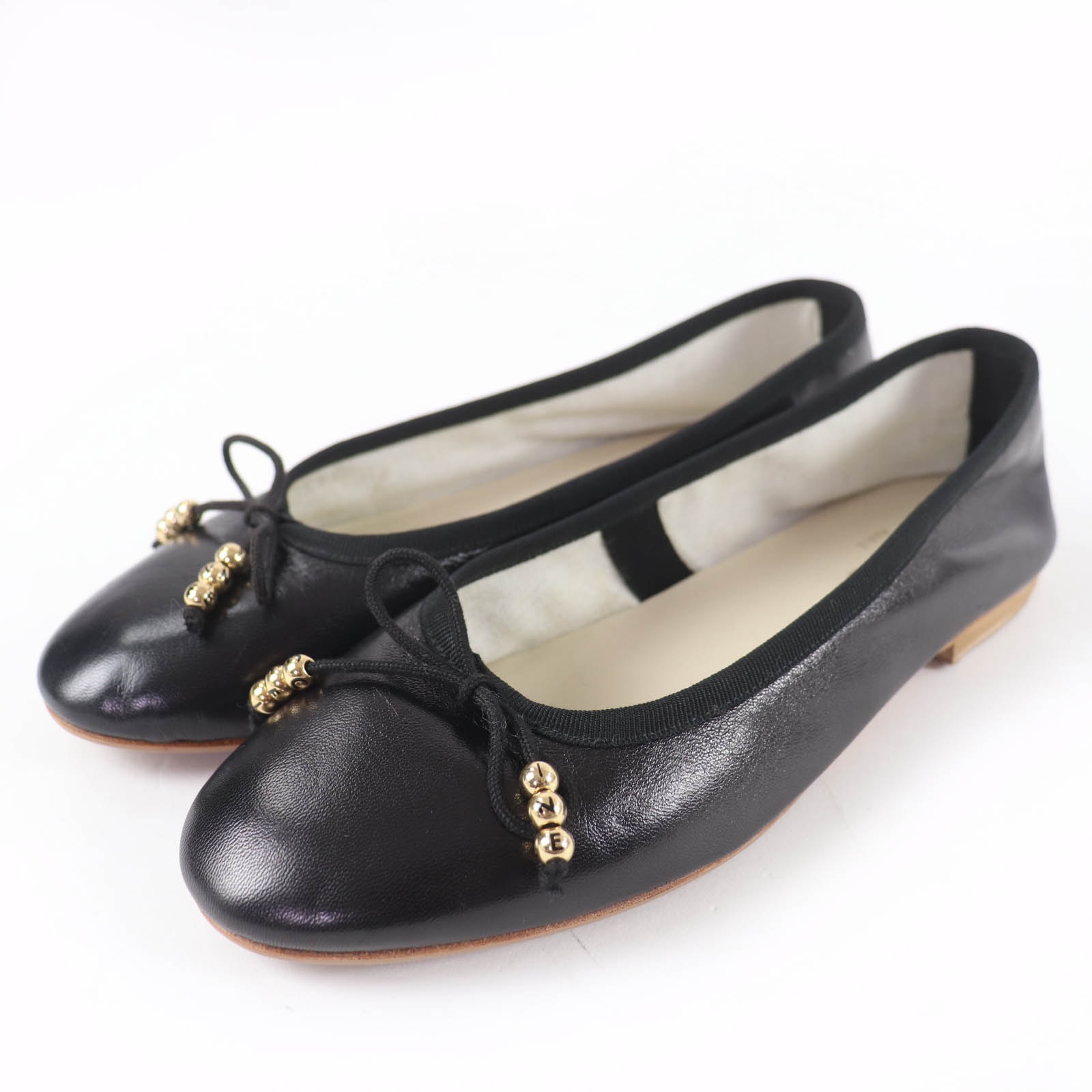極美品 セリーヌ バレエシューズ ブラック レディース 37