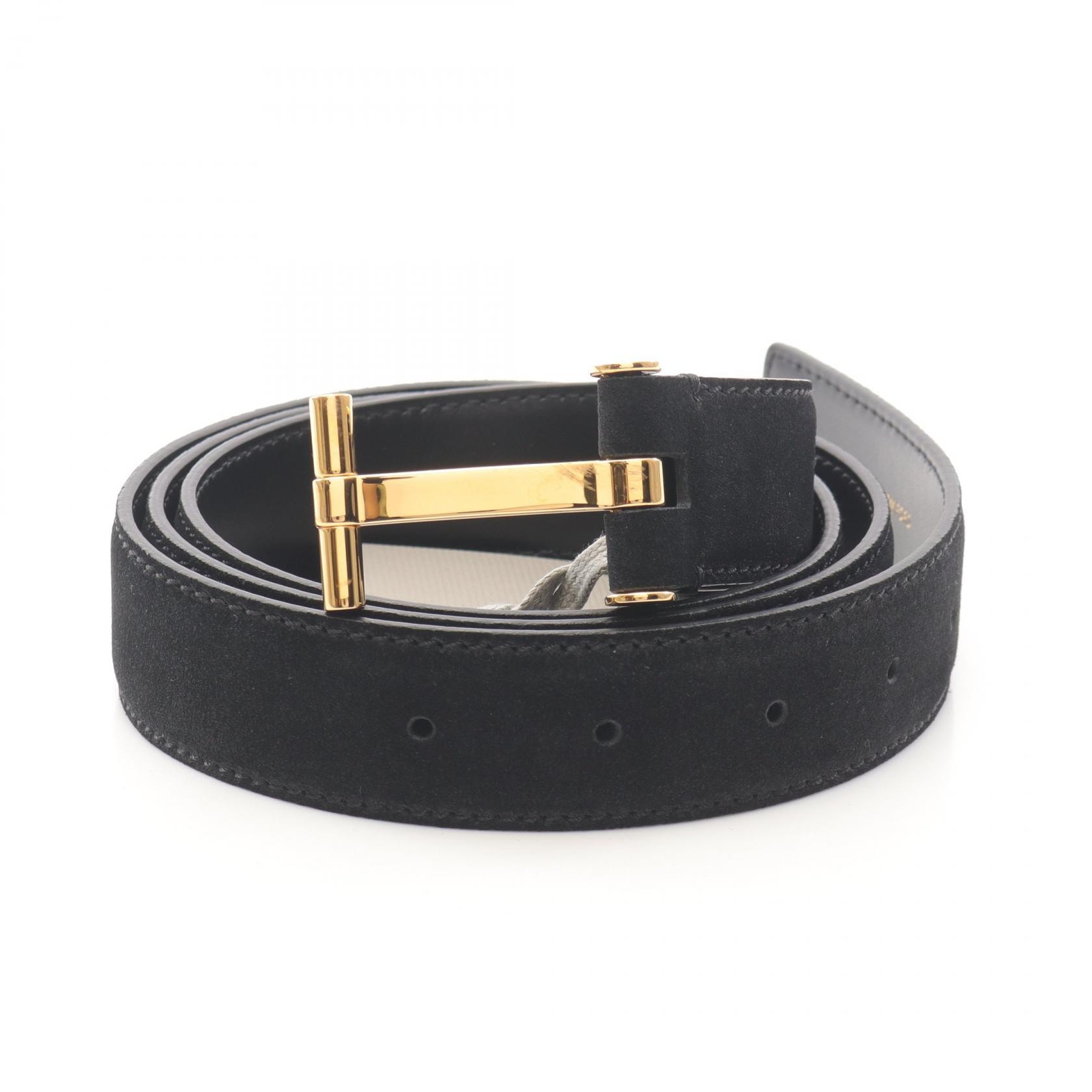 トムフォード TOM FORD Tロゴ ベルト 衣料品 スウェード レザー メンズ ブラック系 TB131LCL484G1N001105 【新品】
