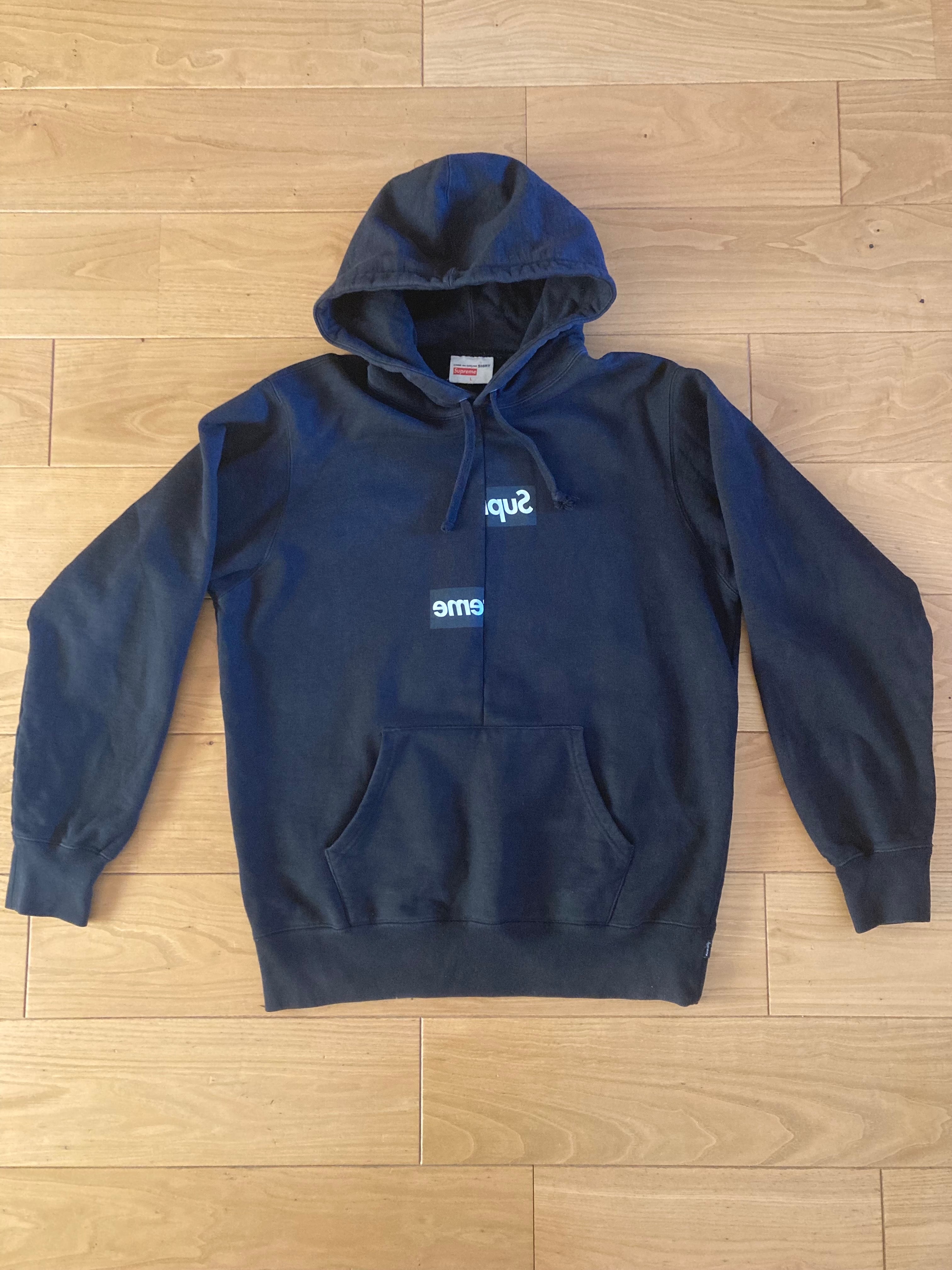 Supreme / Comme des Garçons SHIRT® Split Box Logo Hooded Sweatshirt "Black"