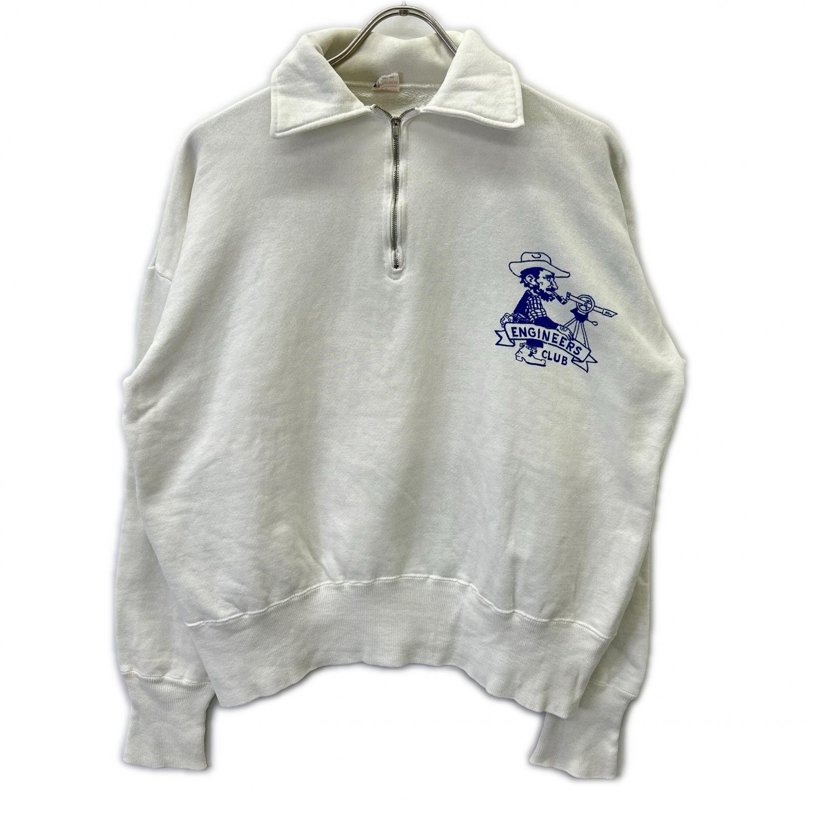 チャンピオン 50~60's 小文字ランタグ ENGINEERS CLUB ハーフジップスウェット FALCON片爪ジップ XL