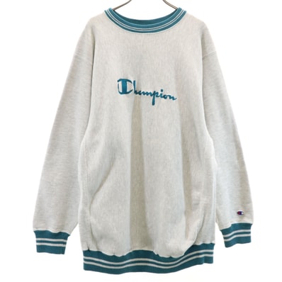 Champion チャンピオン 90s USA製 オールド 刺繍タグ 長袖 リバースウィーブ スウェット トレーナー XXL グレー ビッグサイズ