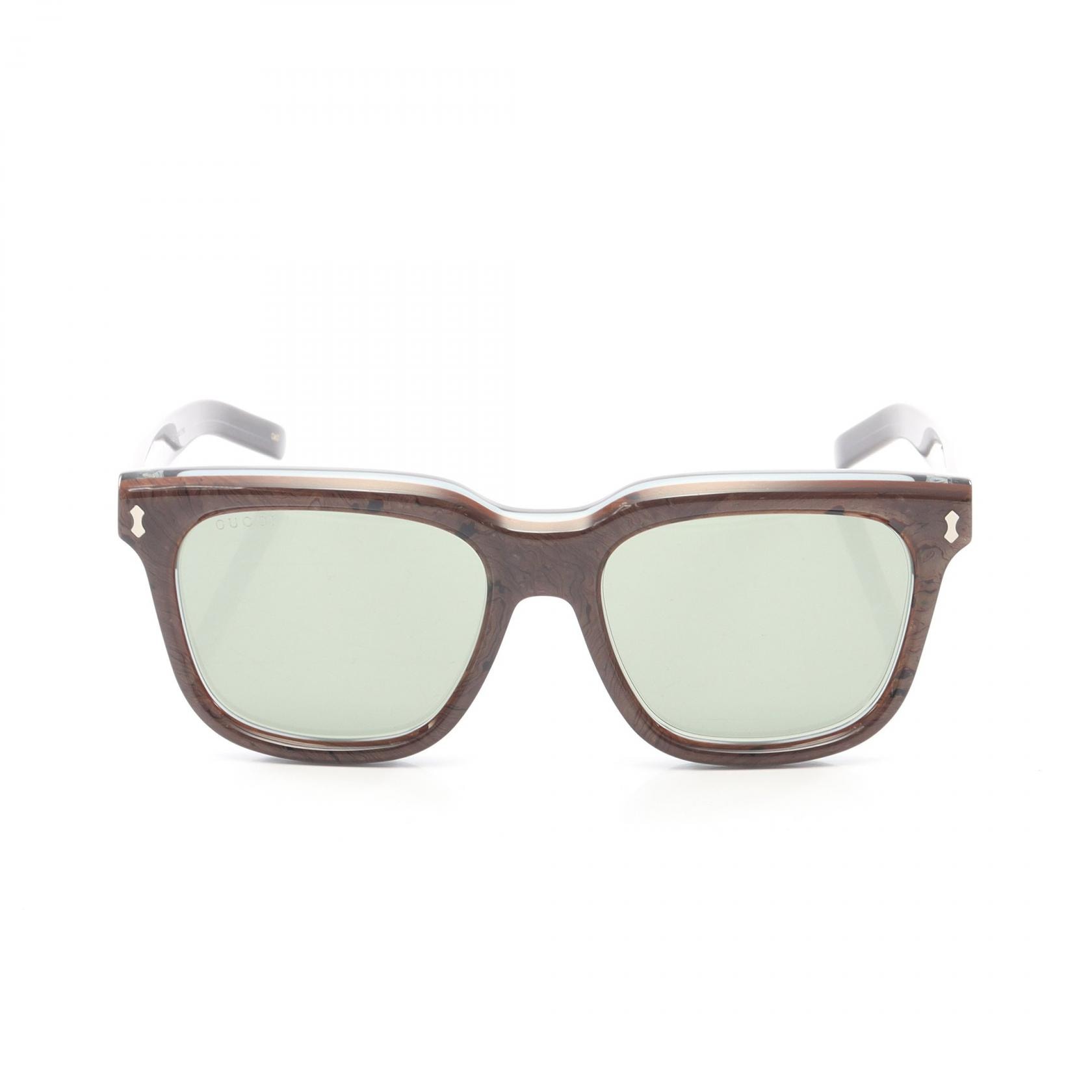 グッチ GUCCI ウェリントン サングラス 衣料品 プラスチック メンズ レディース ブラウン系 GG1523S003 【新品】