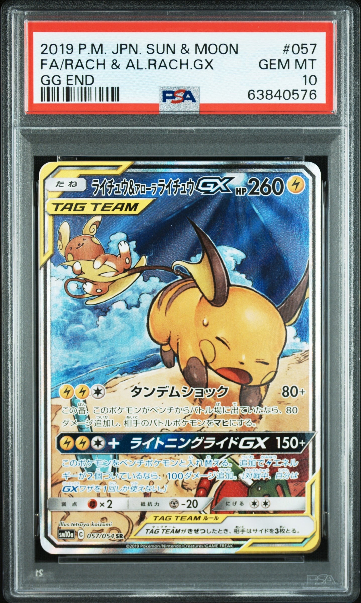 Raichu & Alolan Raichu GX SR: SA[SM10a 057/054](Enhanced Expansion Pack "GG End")