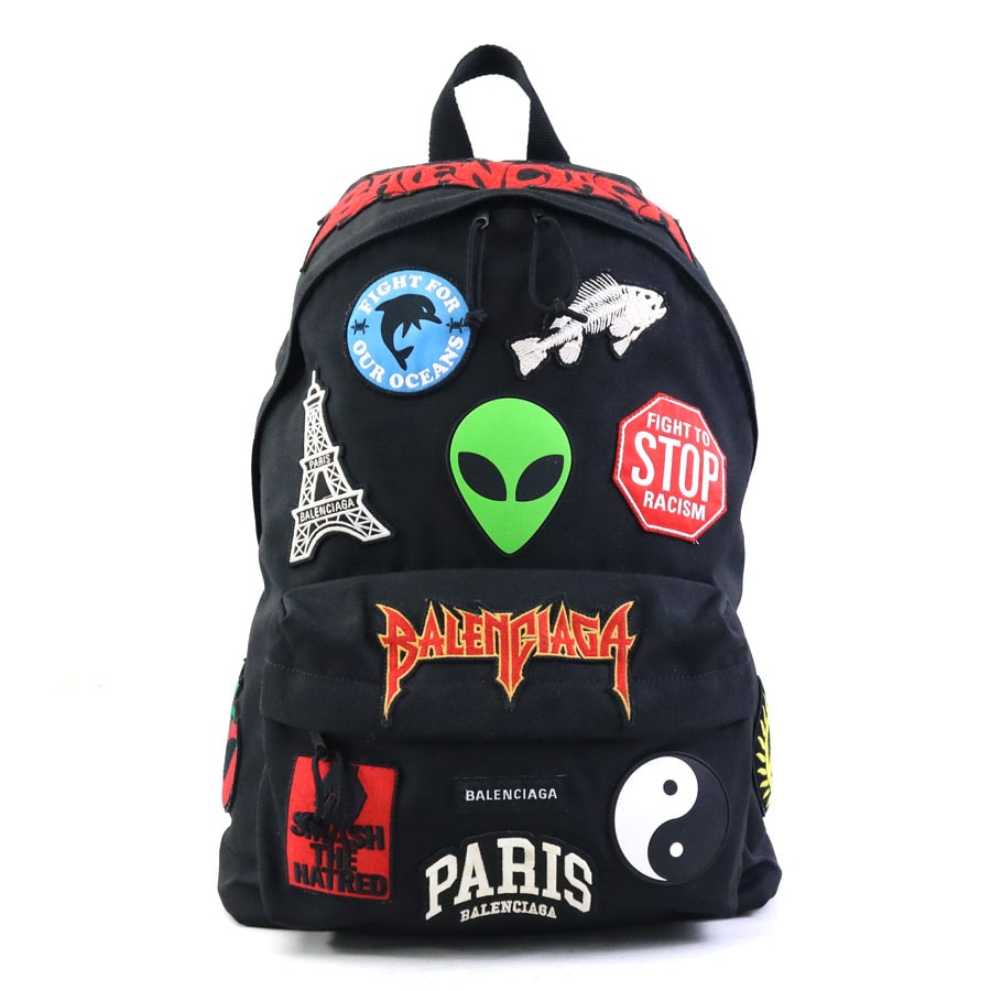 バレンシアガ BALENCIAGA リュック ナイロン ブラック メンズ【中古】 56749d
