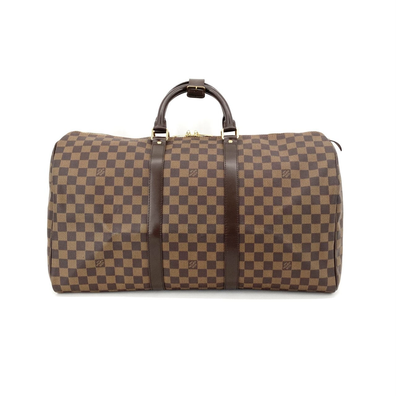 LOUIS VUITTON(ルイ・ヴィトン) キーポル 50 ダミエ・エベヌライン レザー N41427 ボストンバッグ ブラウン