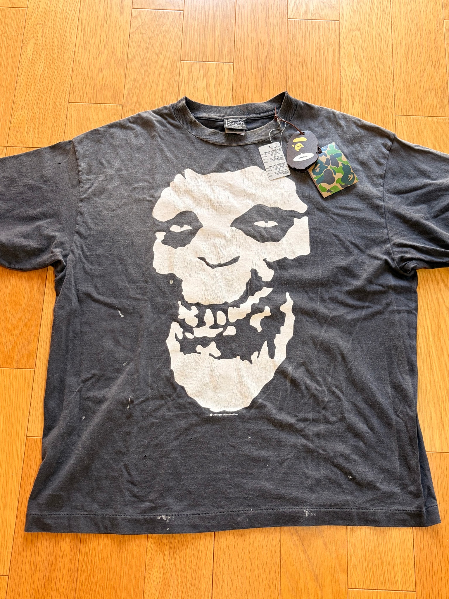 SAINT Mxxxxxx x A BATHING APE SS T-Shirt Always Love "Black"