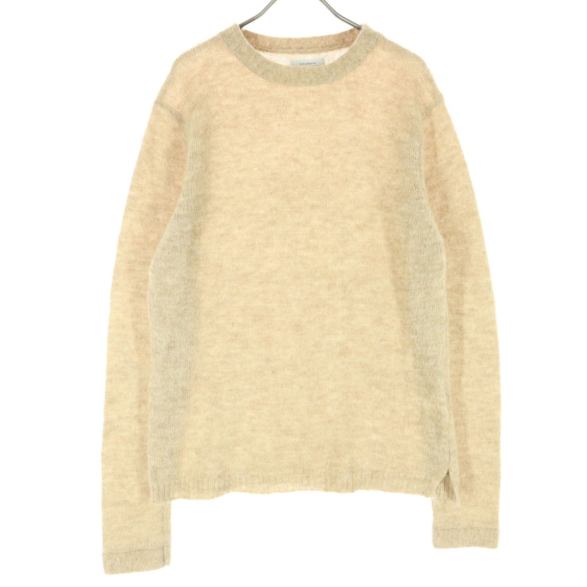 美品 SATURDAYS NEW YORK CITY サタデーズニューヨークシティ 長袖 ニット M ベージュ系