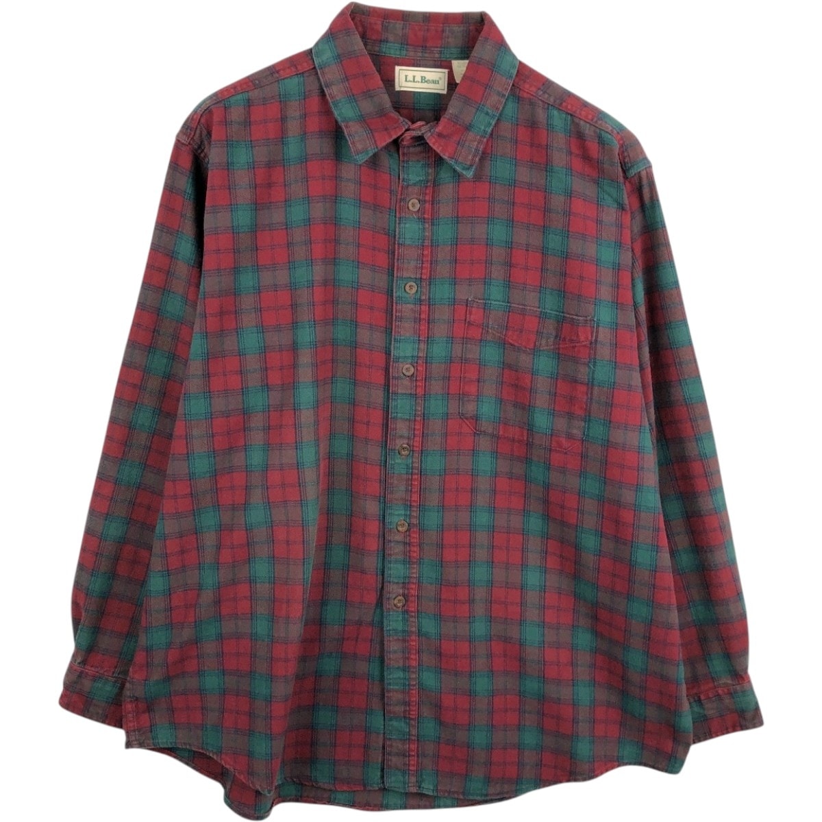 古着 70~80年代 エルエルビーン L.L.Bean 長袖 フランネルチェックシャツ USA製 メンズXL相当 ヴィンテージ/eaa672849