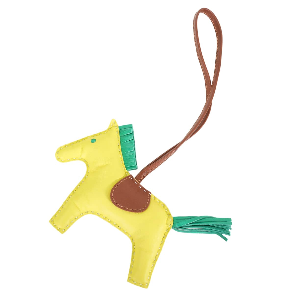 HERMES エルメス バッグチャーム ロデオ MM ライム/ミント (メンス)/フォーヴ アニョーミロ(ラム) 新品未使用