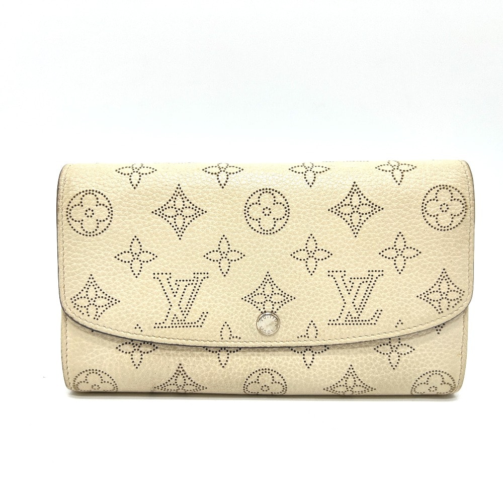 ルイヴィトン LOUIS VUITTON ポルトフォイユイリス M60177 財布 ウォレット 長財布 モノグラムマヒナレザー アイボリー ホワイト