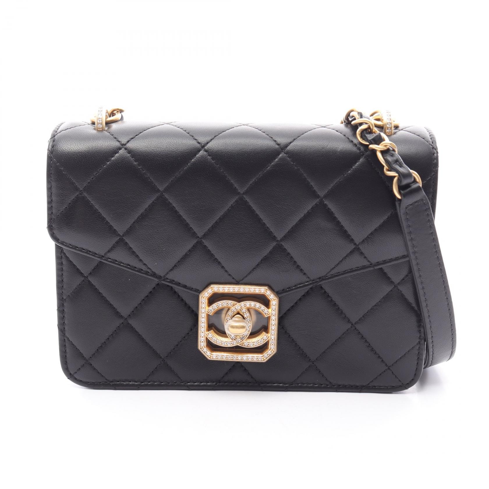 シャネル CHANEL マトラッセ ショルダーバッグ バッグ ラムスキン(羊革) レディース ブラック系 AS2840 【中古】
