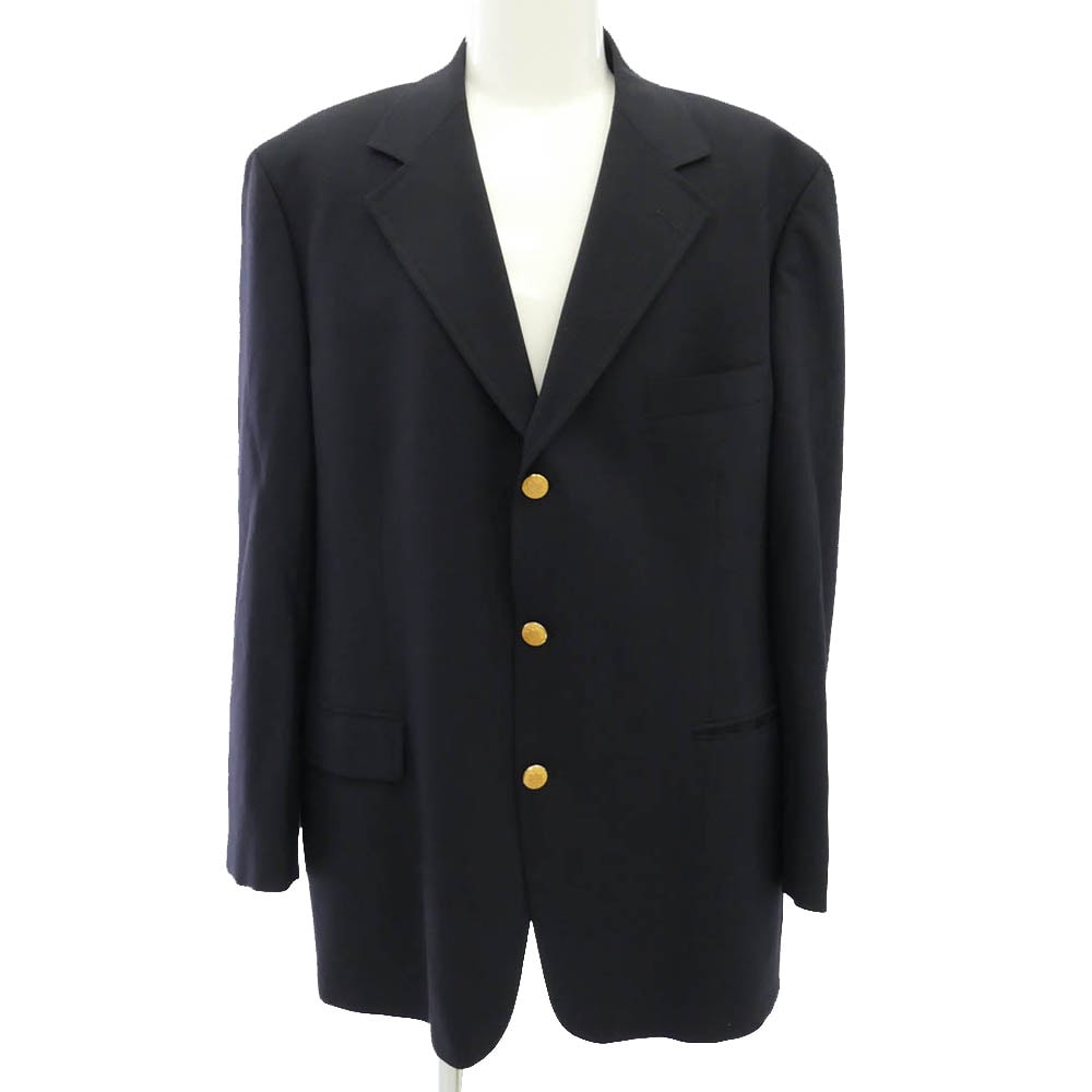 Brooks Brothers ブルックスブラザーズ STRETCH  ストレッチ 紺ブレ ウール テーラードジャケット ブラック系 44R【中古】