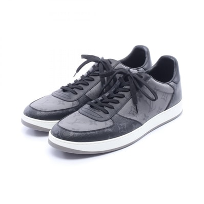 ルイ・ヴィトン LOUIS VUITTON リヴォリライン スニーカー 靴 PVCコーティングキャンバス レザー モノグラム グレー メンズ ブラック系 / グレー系 【中古】