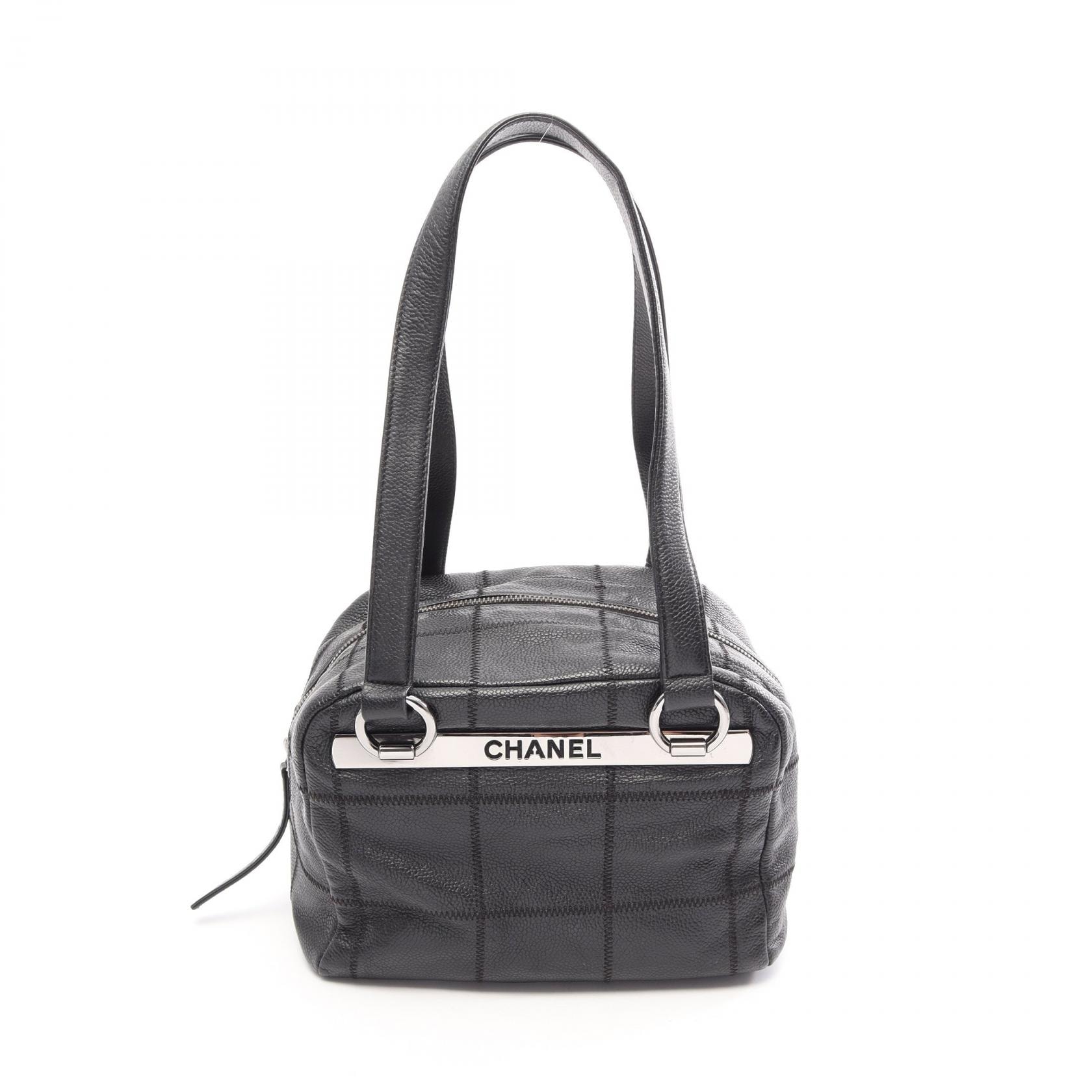 シャネル CHANEL チョコバー トートバッグ バッグ キャビアスキン(グレインドカーフ) レディース ブラック系 【中古】