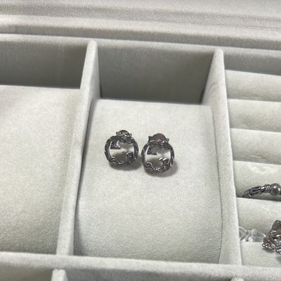 GUCCI Interlocking G Earrings In Silver