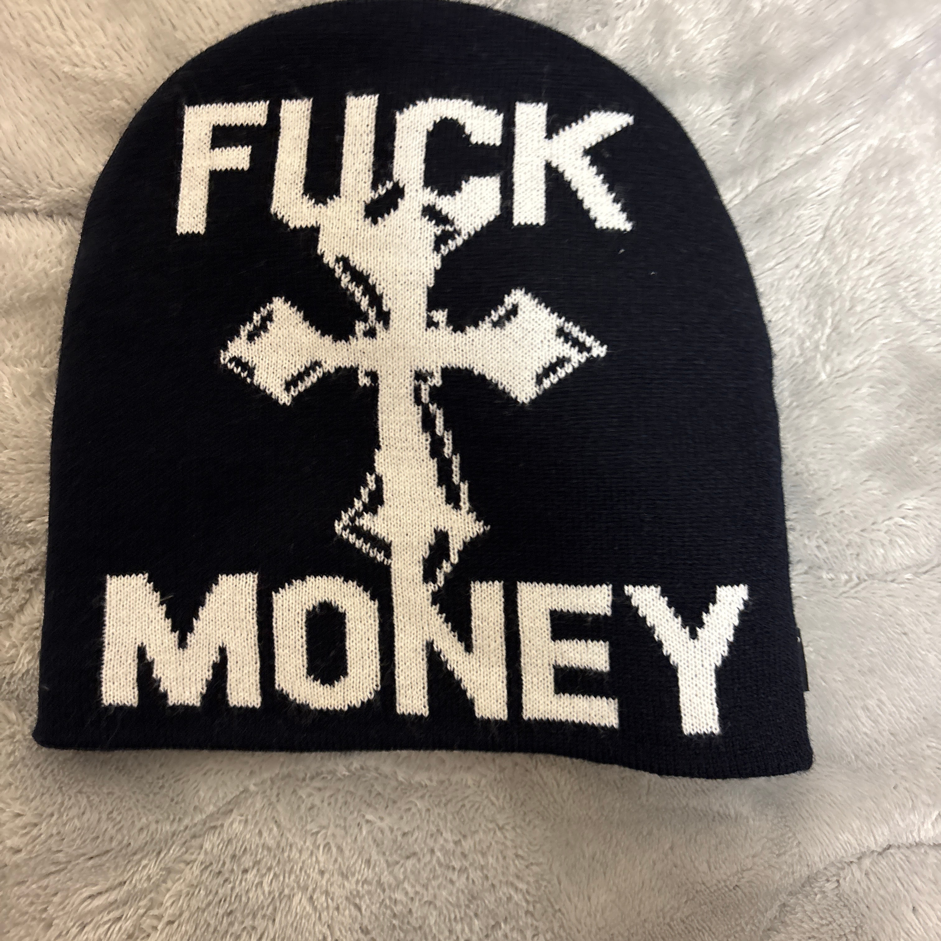 Supreme Fuck Money Beanie "Black"