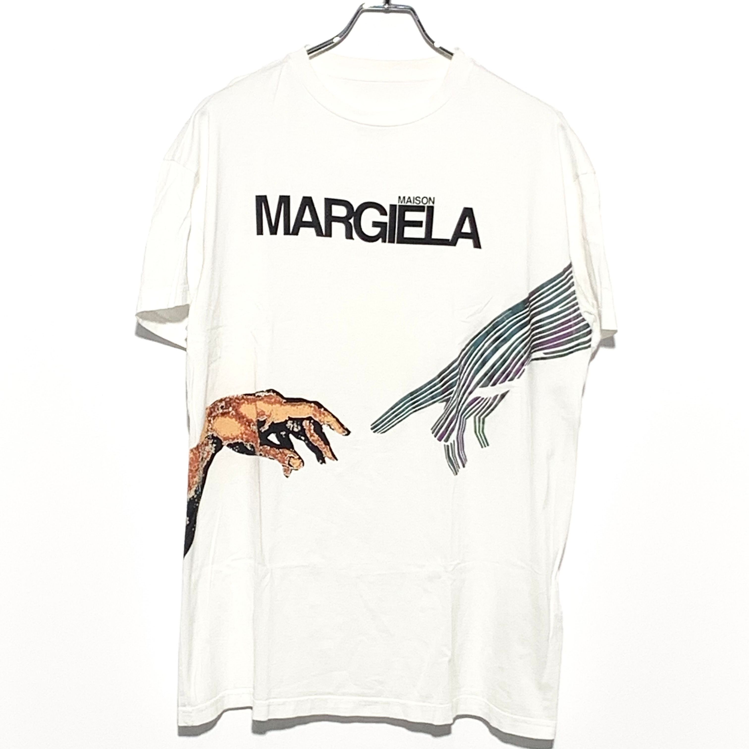 Maison Margieia ハンドプリントTシャツ ホワイト