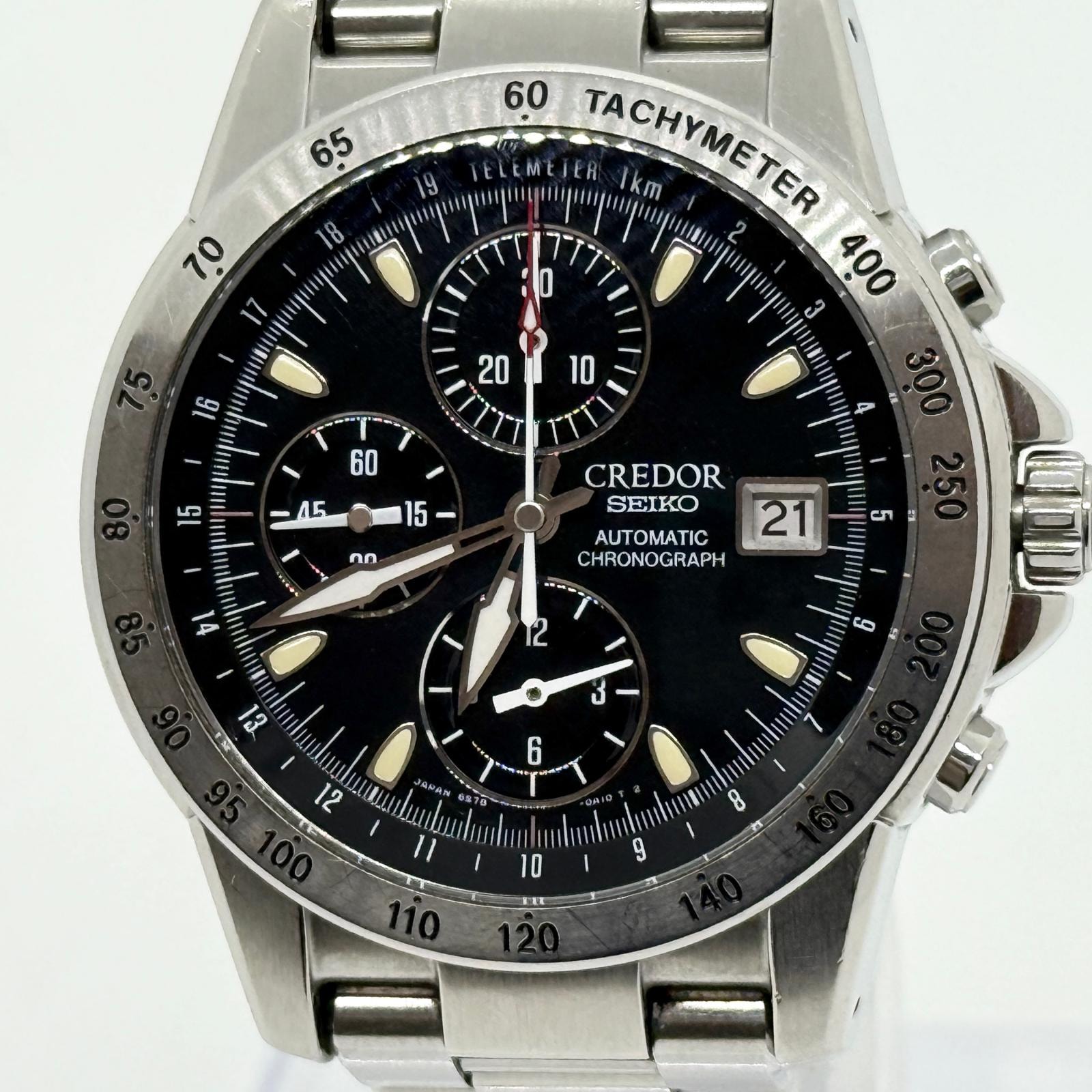 SEIKO セイコー クレドール CREDOR フェニックス クロノグラフ 6S78-0A10 ブラック AT メンズ GCBP997 腕時計 稼働品
