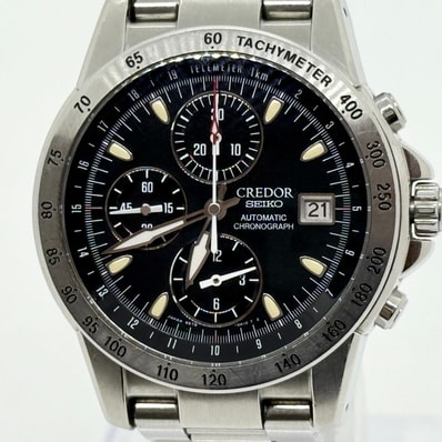 SEIKO セイコー クレドール CREDOR フェニックス クロノグラフ 6S78-0A10 ブラック AT メンズ GCBP997 腕時計 稼働品