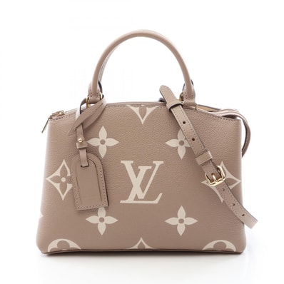 ルイ・ヴィトン LOUIS VUITTON プティ パレPM モノグラムアンプラント トゥルトレール クレーム 2WAY ハンドバッグ バッグ レザー レディース ベージュ系 M58914 【中古】