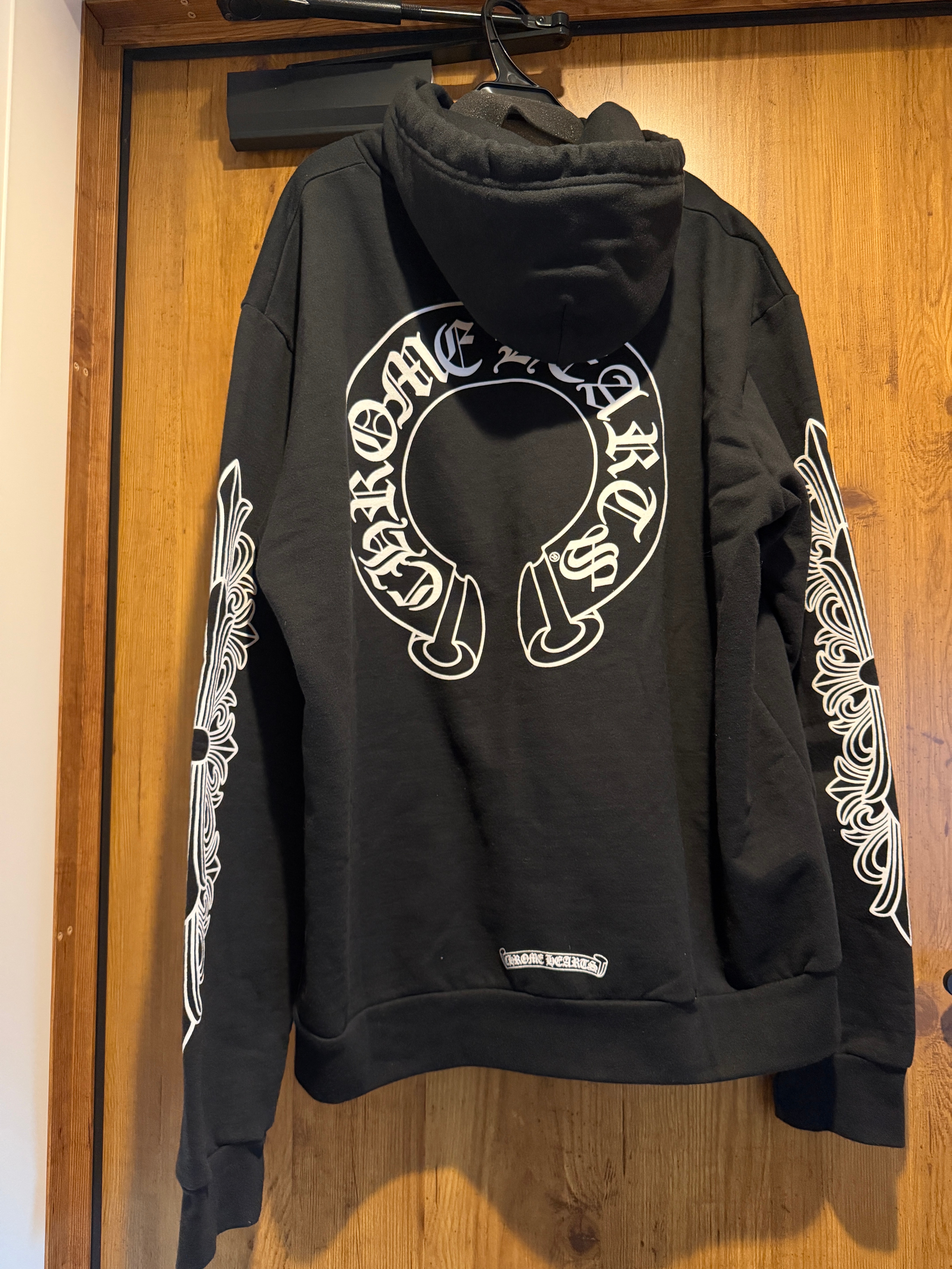 Chrome Hearts Horse Shoe Floral Pullover Hoodie "Black"