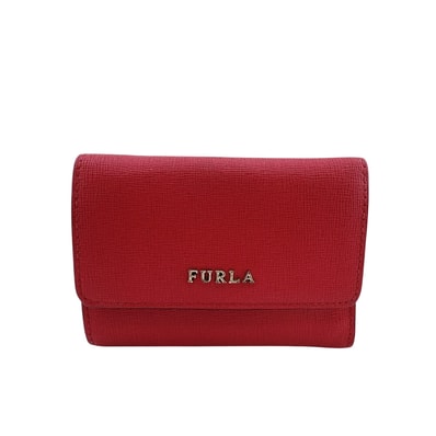 フルラ Furla 三つ折り財布 ロゴ レッド