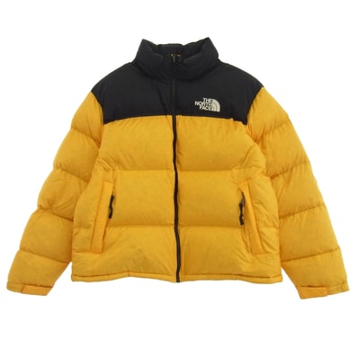 THE NORTH FACE ノースフェイス ダウンジャケット NF0A3C8D 1996 Retro Nuptse Jacket レトロ ヌプシ ジャケット ブラック系 イエロー系 XL【中古】