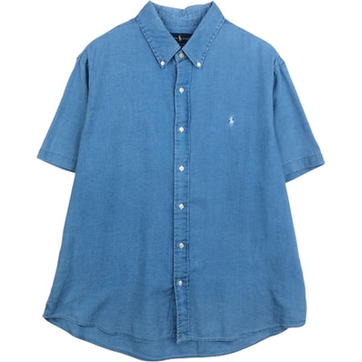 古着 ラルフローレン Ralph Lauren 半袖 ボタンダウンシャツ メンズXL相当/eaa648010