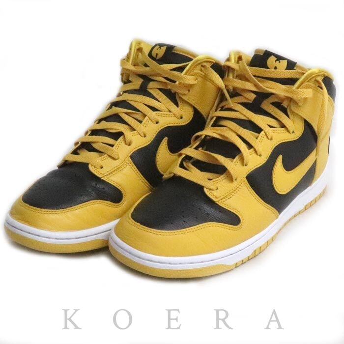 NIKE ナイキ ウータンクラン × ナイキ ダンク ハイ スニーカー イエロー ブラック HJ4320-001 30cm メンズ【中古】