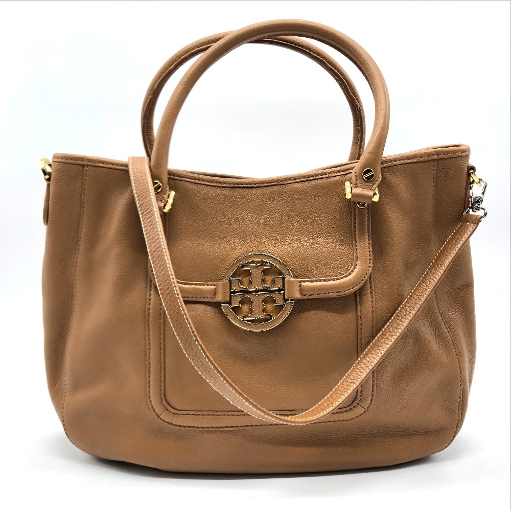 トリーバーチ Tory Burch ハンドバッグ アマンダ カバン ショルダーバッグ 2WAYバッグ トートバッグ トートバッグ レザー キャメルブラウン 美品