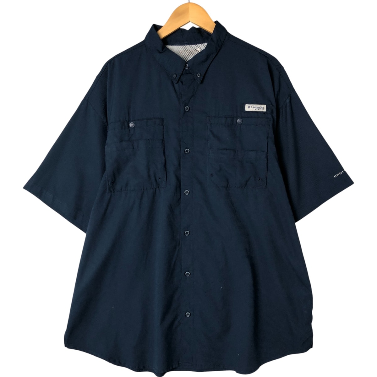 古着 コロンビア Columbia PFG OMNI-SHADE ボタンダウン 半袖 フィッシングシャツ メンズXXL相当/eaa551882
