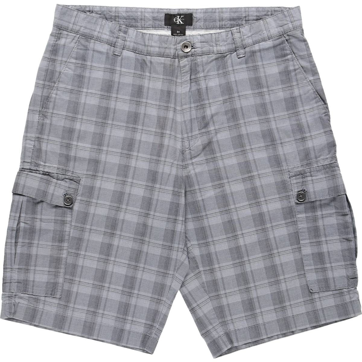 古着 90~00年代 カルバンクライン Calvin klein チェック柄 カーゴショーツ ハーフパンツ メンズw34相当/eaa658298