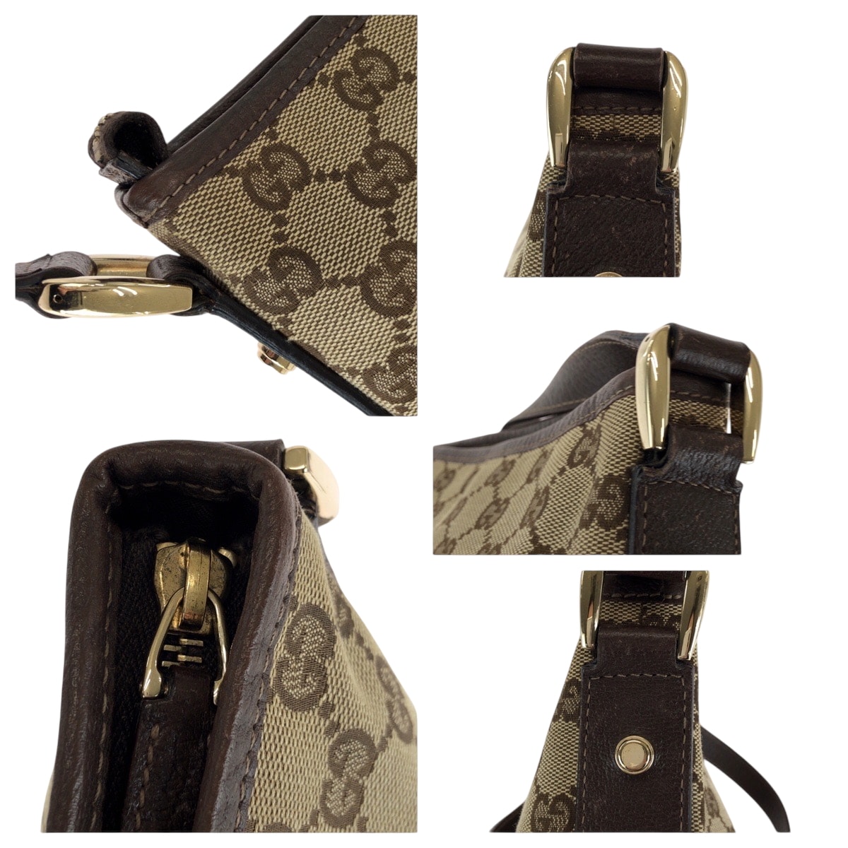 【美品】GUCCI グッチ アビー GG キャンバス ショルダーバッグ ブラウン B (目立った傷や汚れなし)】美品 GUCCI グッチ アビー ブラウン