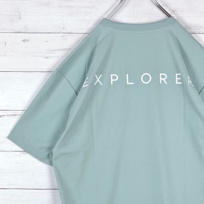 THE NORTH FACE 半袖 Tシャツ ナイロン ロゴ 緑 Lサイズ