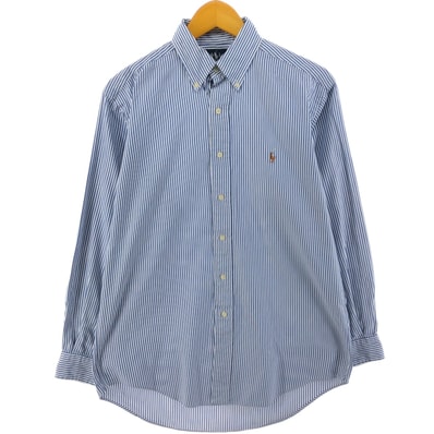古着 ラルフローレン Ralph Lauren YARMOUTH 長袖 ボタンダウンストライプシャツ メンズM相当/eaa526589