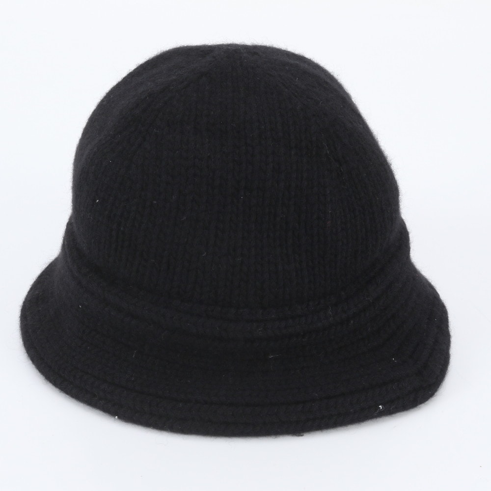 極美品 ミュウミュウ バケットハット 透かし編み ロゴマーク ブラック S B (目立った傷や汚れなし)】□極美品 ミュウミュウ ロゴ ニット