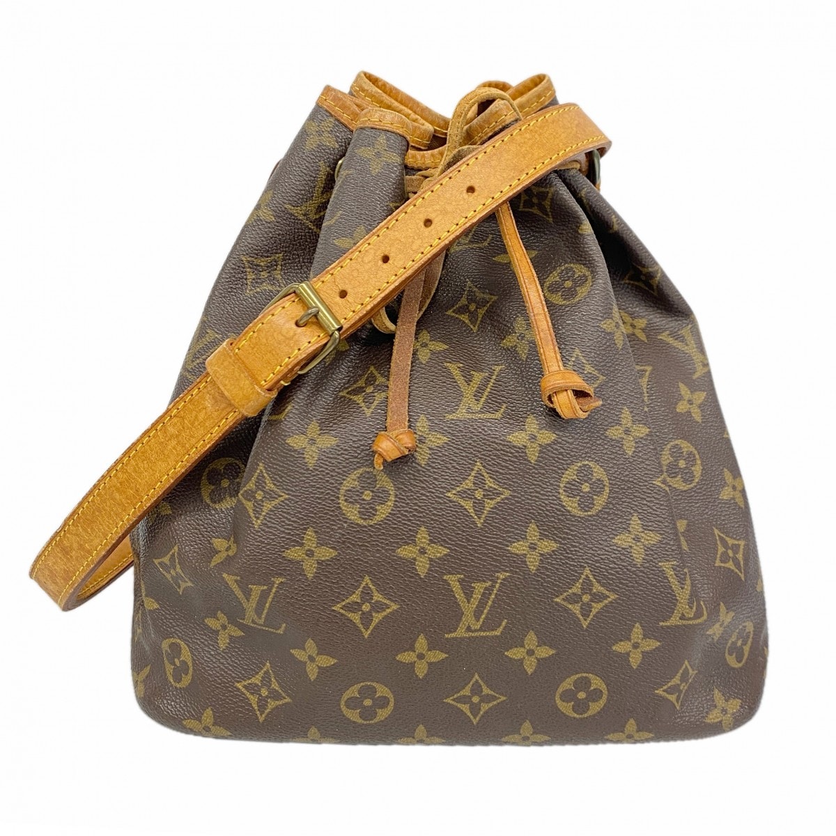 【6da0428】ルイヴィトン ショルダーバッグ モノグラム プチノエ M42226 ブラウン【中古】レディース