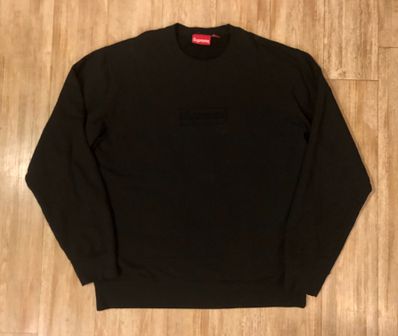 Supreme Cutout Logo Crewneck "Black"
