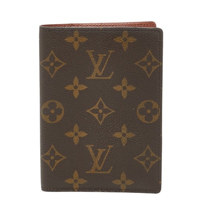 ルイ ヴィトン モノグラム クーヴェルテュール パスポール パスポートケース M60188 ブラウン PVC レディース LOUIS VUITTON 【中古】