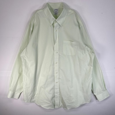 古着 ブルックスブラザーズ Brooks Brothers 長袖シャツ 胸ポケ REGENT ボタンダウン XL グリーン系 チェック メンズ