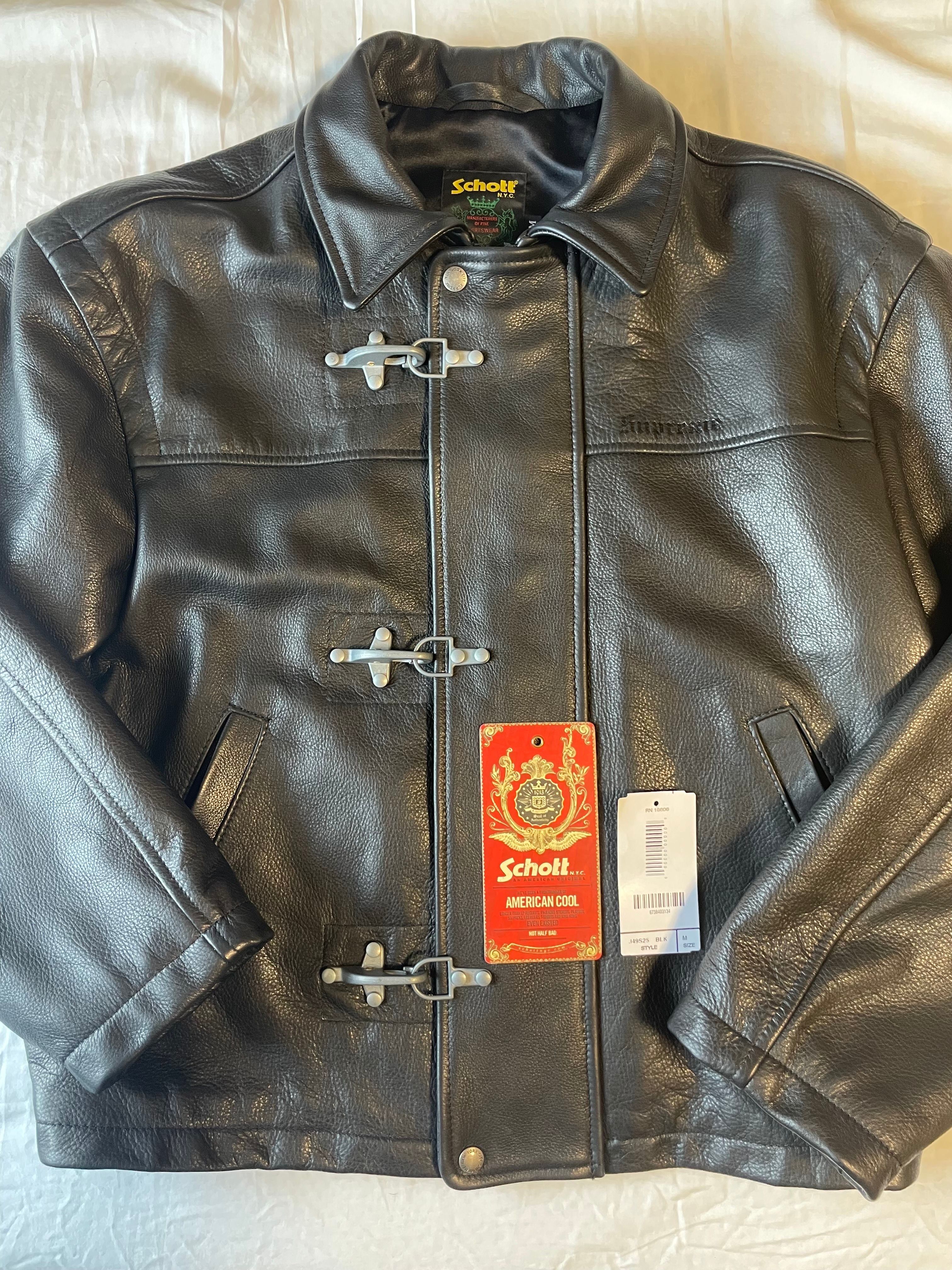 Supreme x Schott Leather Clip Jacket "Black"