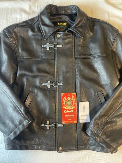 Supreme x Schott Leather Clip Jacket "Black"
