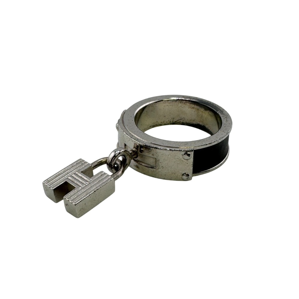 エルメス HERMES スカーフリング Hカデナモチーフ ケリー シルバー